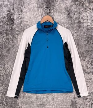 KJUS Sweater Medium Womens 1/2 Zip Pullover Color Block Long Sleeve Sweatshirt